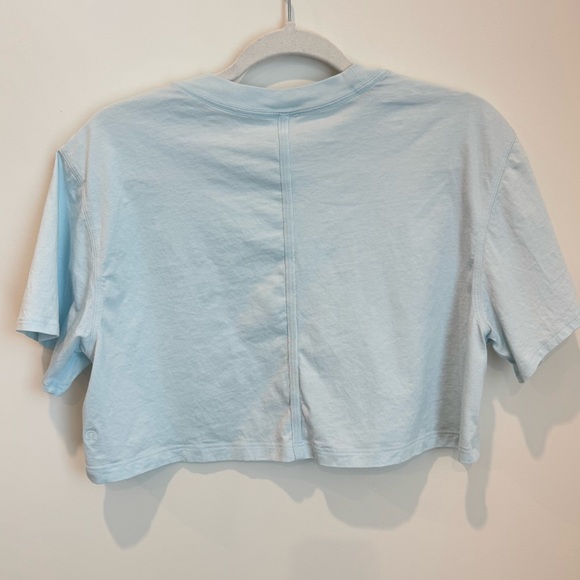lululemon All Yours Cropped T-Shirt in sheer blue - Picture 6 of 8